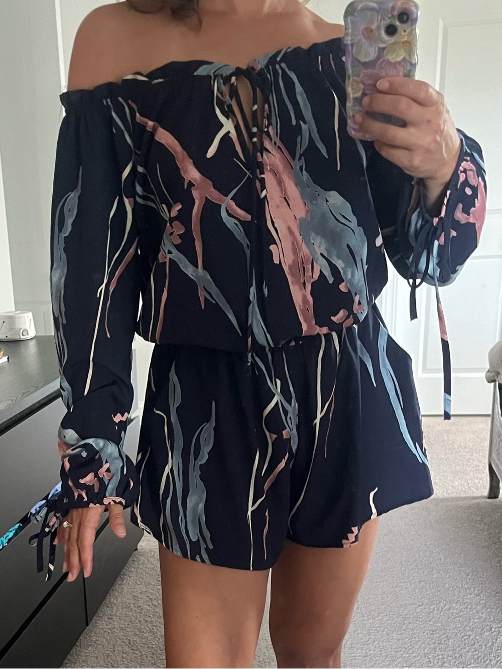 Off-Shoulder Flowy Romper